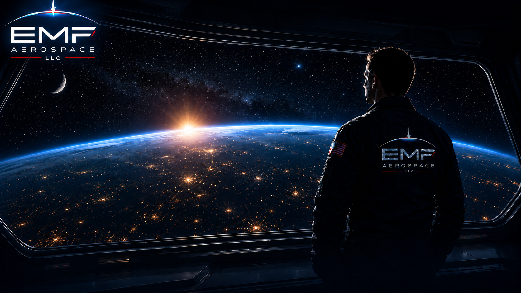 Mike Fincke looking out at Earth from the International Space Station window